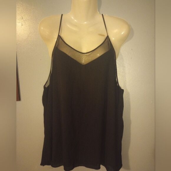 - Tahari spaghetti strap Cami with mesh inserts NWT - Picture 2 of 8